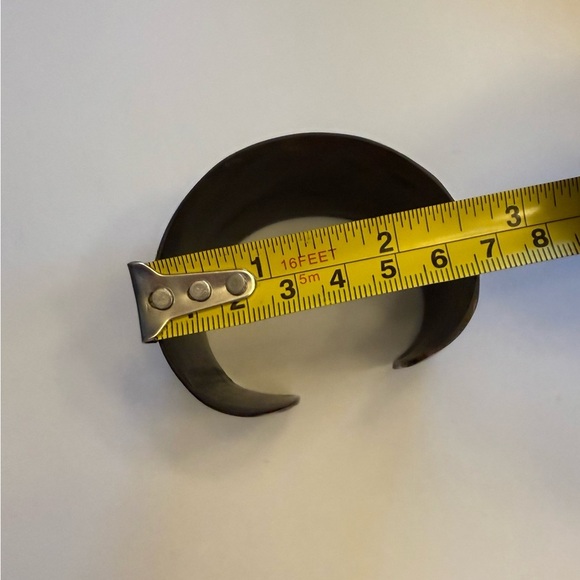 Brown and Cream Cuff Bracelet, Small - Picture 5 of 8